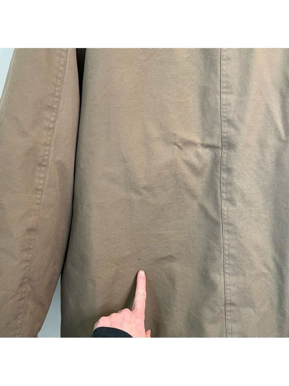 Men's Vintage R&R Chore Jacket Barn Coat Utility Corduroy Collar Khaki Brown 44 - Picture 16 of 16